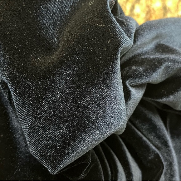 Vince Camuto Blue Velvet Off-Shoulder Mini Dress S Goth Witchy Vampy Boho - Picture 10 of 10